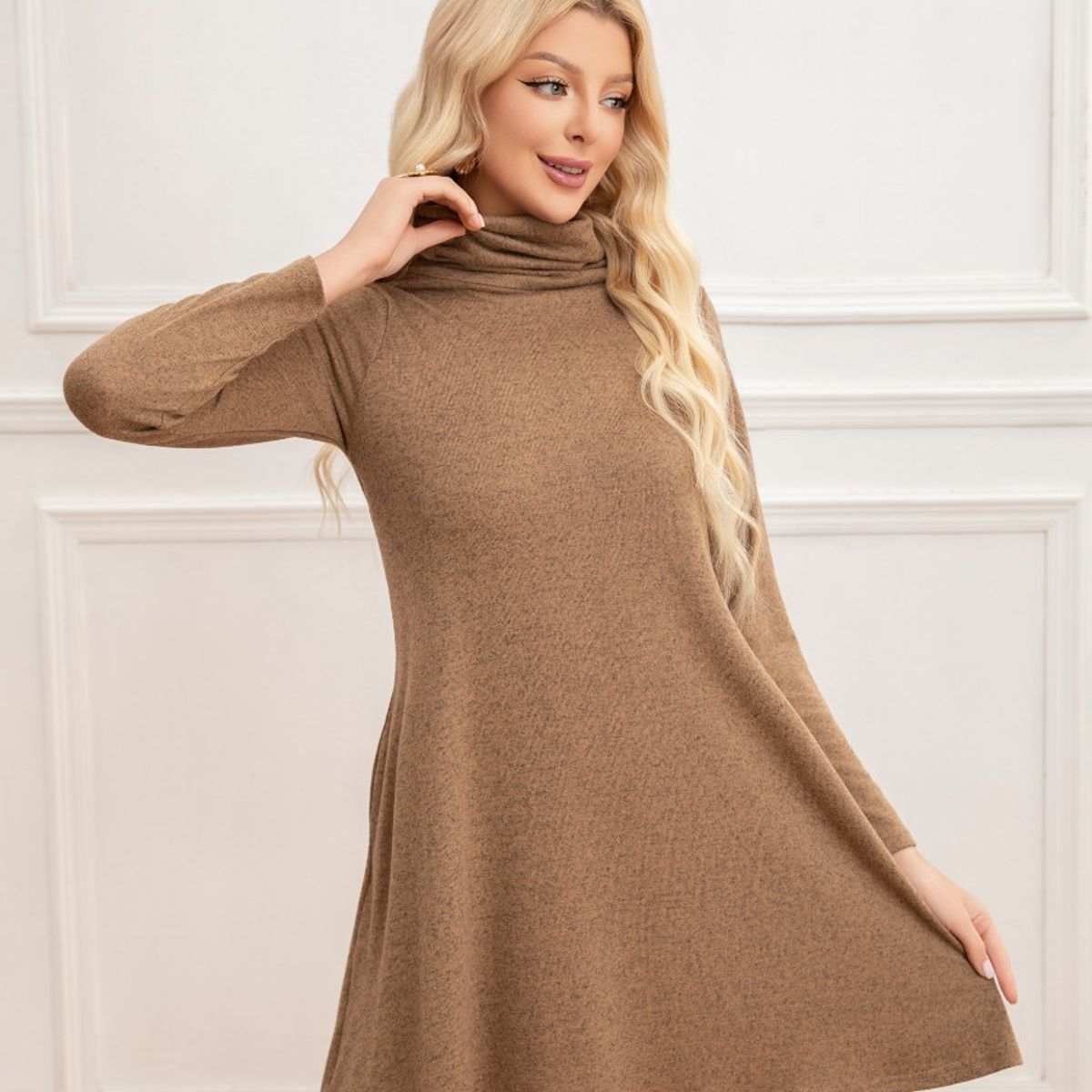 LIKE SHOP - Mini Vestido Corto Mujer Manga Larga Casual y Eventos 2002