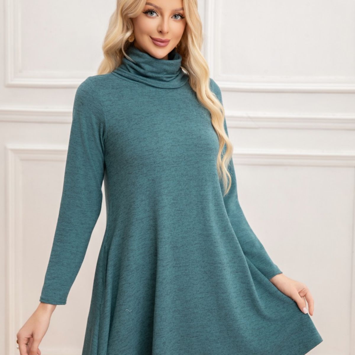 LIKE SHOP - Mini Vestido Corto Mujer Manga Larga Casual y Eventos 2002