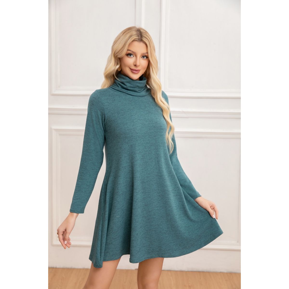 LIKE SHOP - Mini Vestido Corto Mujer Manga Larga Casual y Eventos 2002