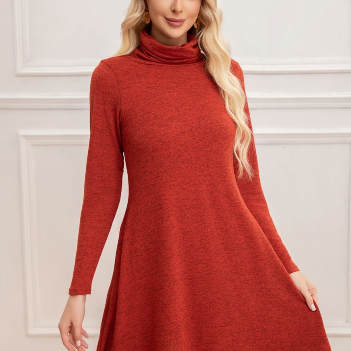 LIKE SHOP - Mini Vestido Corto Mujer Manga Larga Casual y Eventos 2002