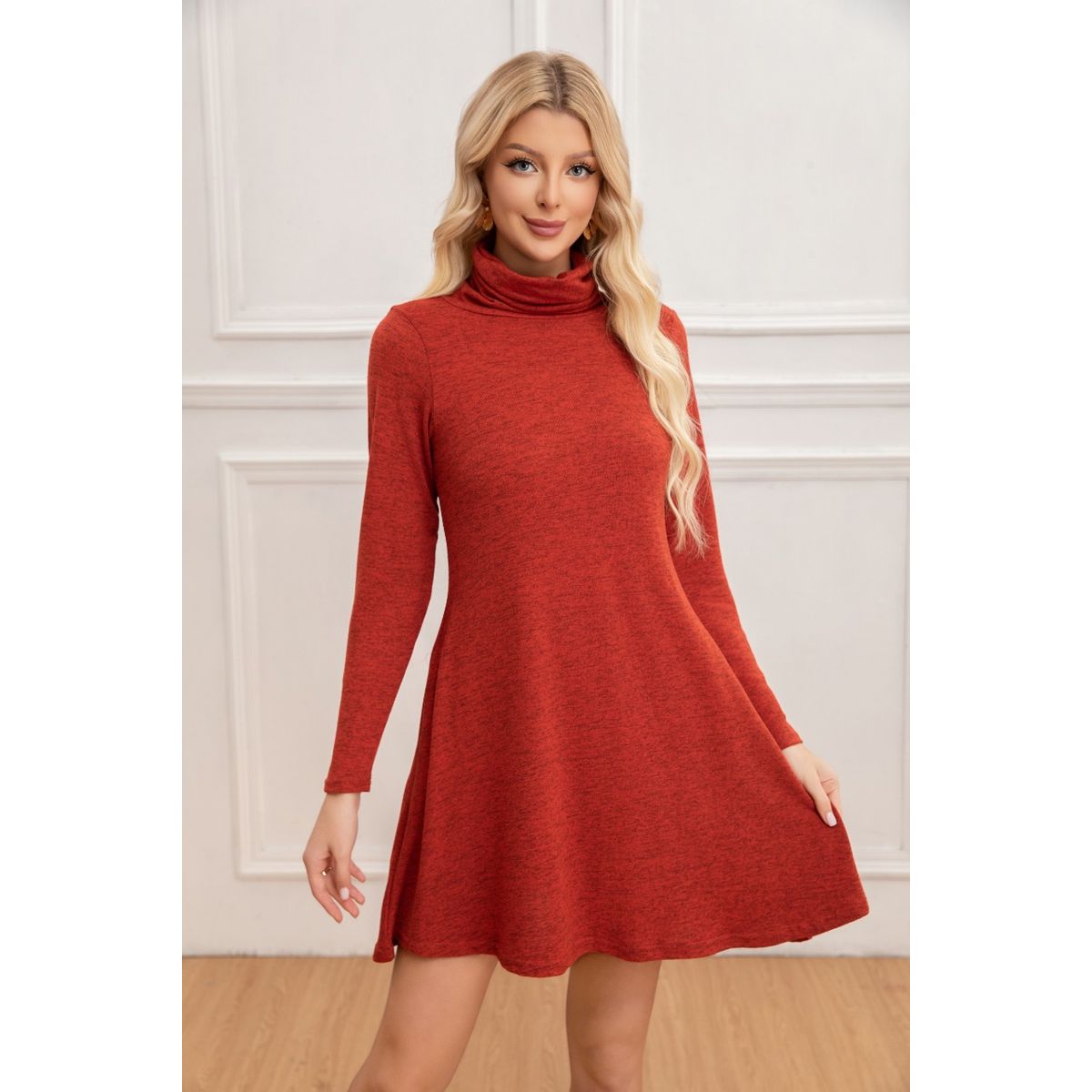 LIKE SHOP - Mini Vestido Corto Mujer Manga Larga Casual y Eventos 2002