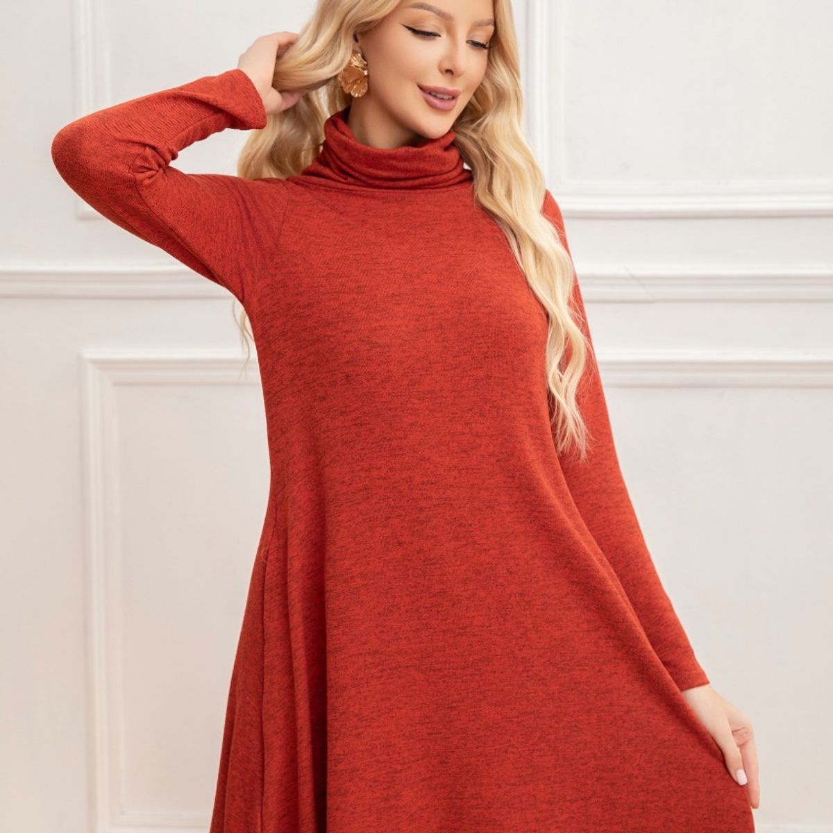 LIKE SHOP - Mini Vestido Corto Mujer Manga Larga Casual y Eventos 2002