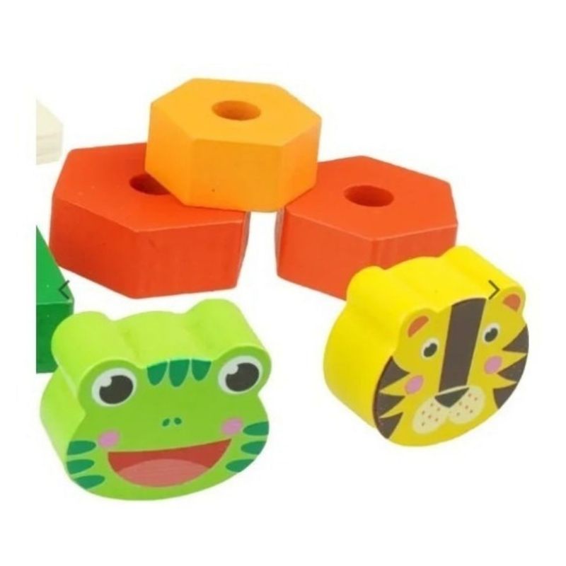 GENERICO - Juguete Didáctico Torre De Encaje Animales Y Figuras Niños