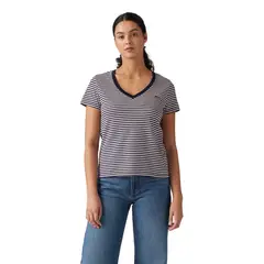 LEVIS - Polera Mujer Perfect Vneck Azul