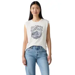 LEVIS - Polera Mujer Boxy Tank Blanco