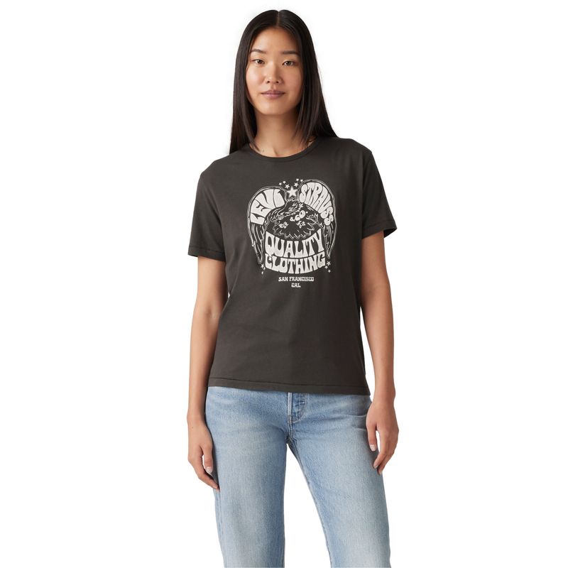 LEVIS - Polera Mujer Graphic Iconic Tee Negro Levis