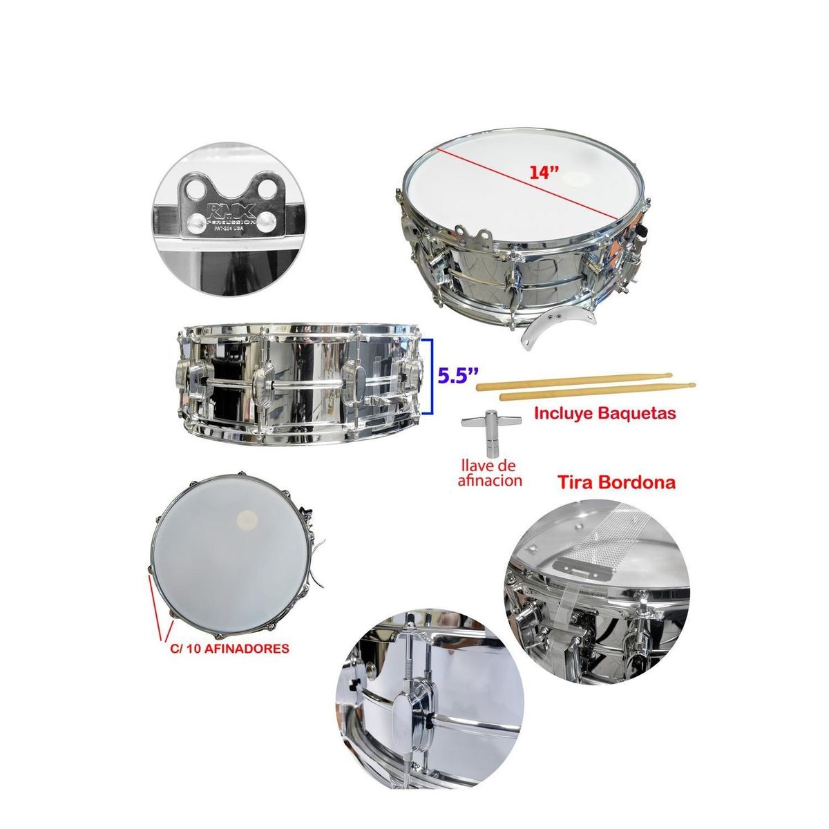 RMX - CAJA DE BANDA METALICA 14X55 PULGADAS Rmx CWH-1466-5