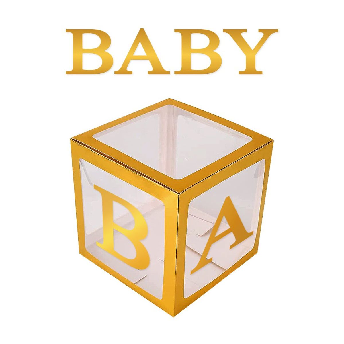 GENERICO - CAJA DECO 31 X 31 BABY METALIC DORADO X1 UNI