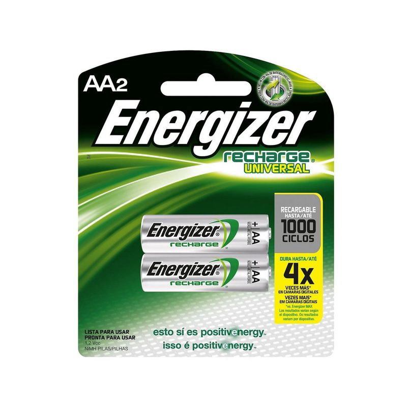 ENERGIZER - Pack PILAS ENERGIZER RECARGABLES AA X2 2000mah ENERGIZER