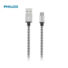 PHILCO - CABLE CARGA RAPIDA USB A MICRO USB CUBIERTA DE TELA 79PLC541BK