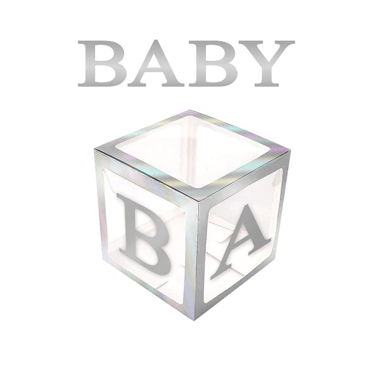 GENERICO - CAJA DECO 31 X 31 BABY METALIC PLATEADO X1 UNI