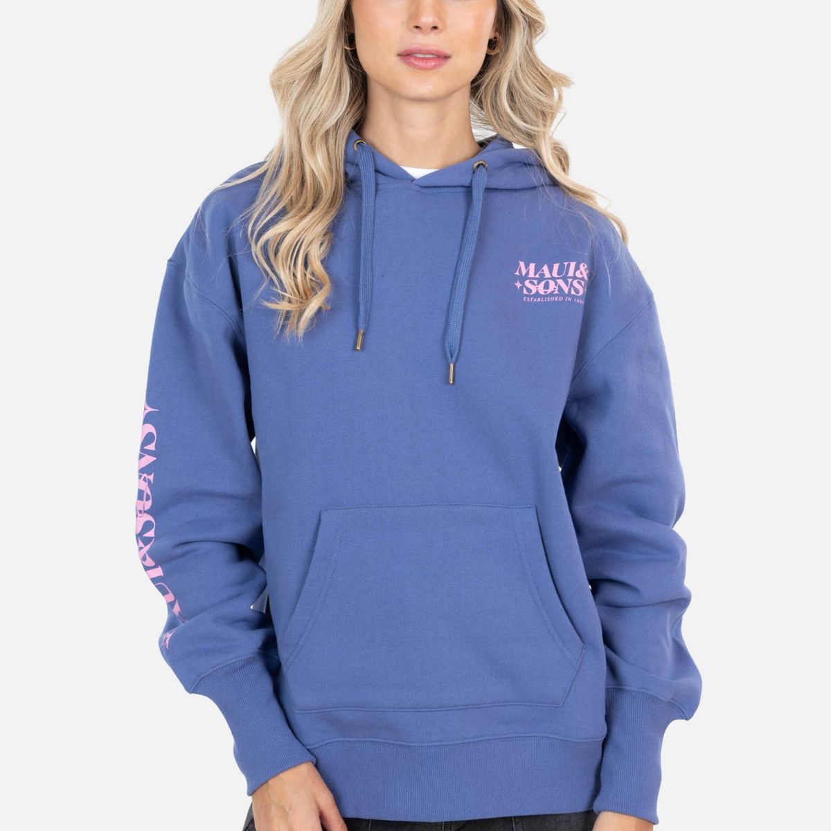 MAUI AND SONS - Poleron Canguro Beach Azul Mujer Maui And Sons - Azul