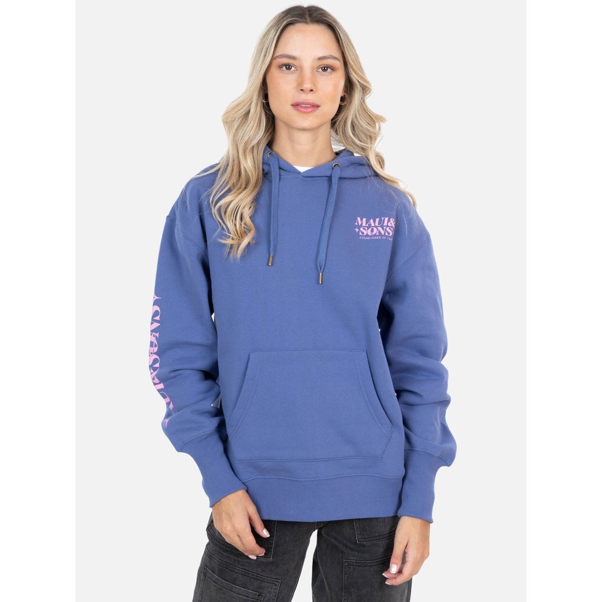 MAUI AND SONS - Poleron Canguro Beach Azul Mujer Maui And Sons - Azul