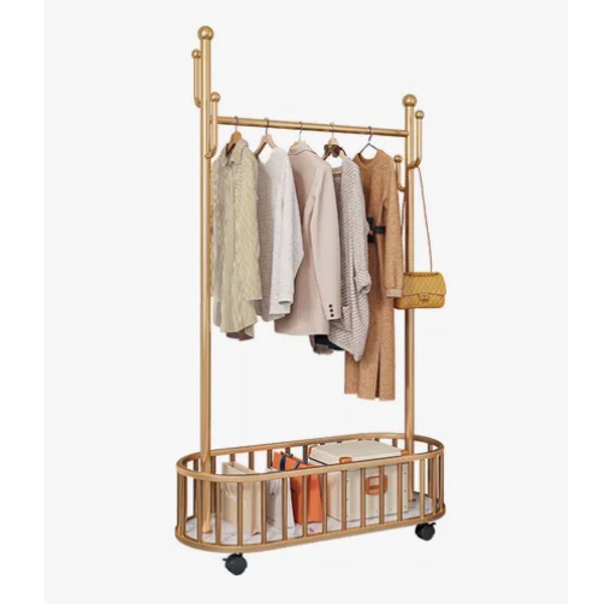 IDEEHOUSE - Perchero Exhibidor Con Ruedas Tendedero De Ropa