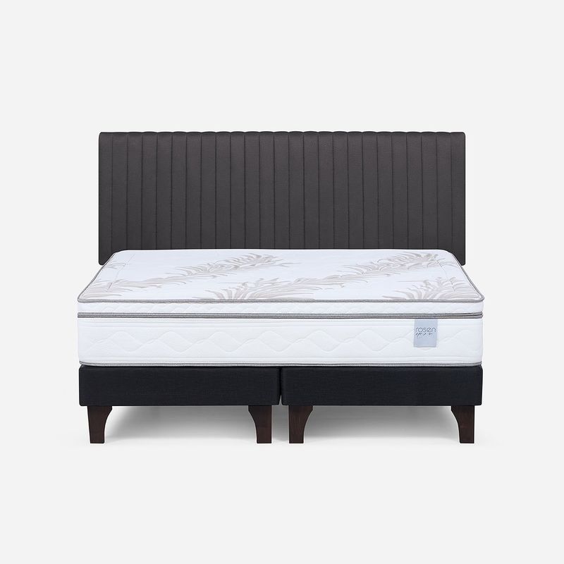 ROSEN - Cama Europea Neo Plus King BD + Respaldo Lucio Grafito