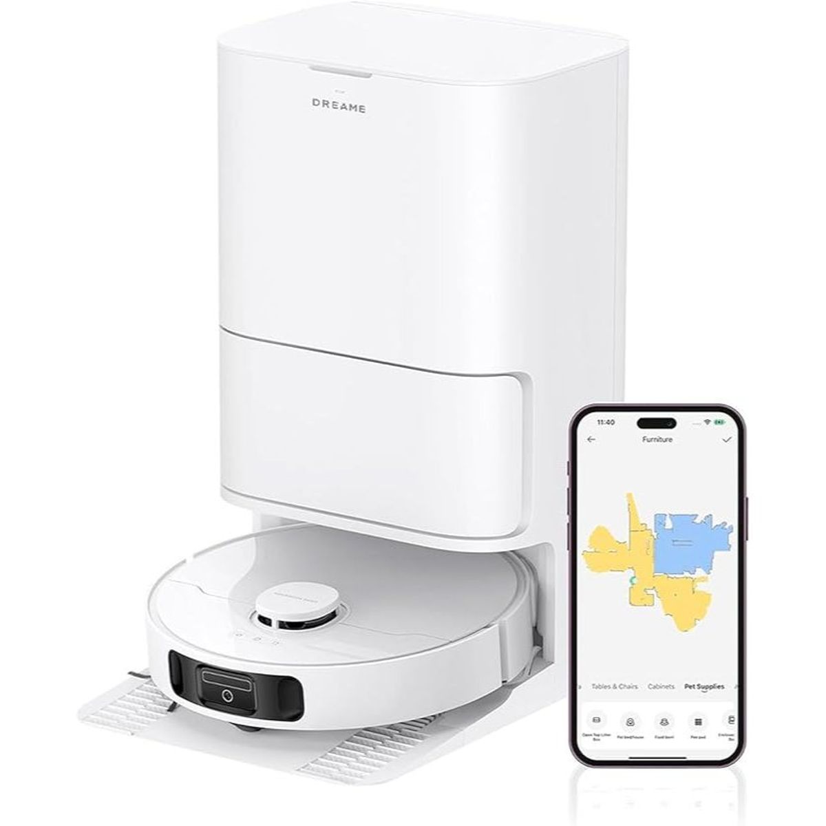 DREAME - Mova E30 Ultra Robot Aspirador y trapeador 7000Pa limpieza alfombras