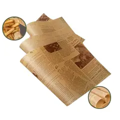 GENERICO - Papel Antigrasa Marrón 33x33cm 1 X 100 Hojas