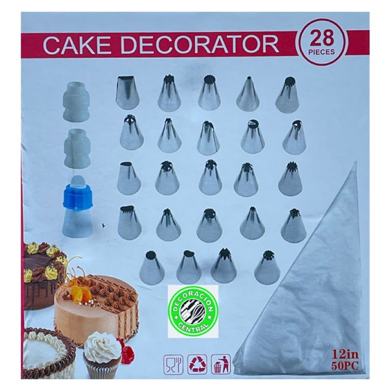 GENERICO - Set Decoración 28 Piezas Kit Pastelería Repostería Tortas