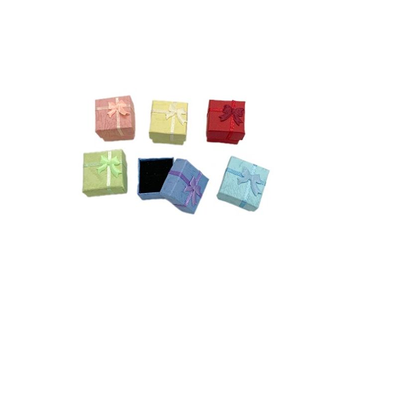 GENERICO - CAJA JOYAS ANILLO PASTEL 4X4CM X24 UNI