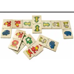 GENERICO - Domino Madera Animales Frutas Juego Didactico Para Niños