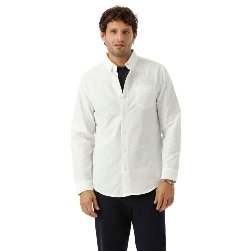 DOCKERS - Camisa Hombre Woven Refine Classic Fit Blanco Dockers