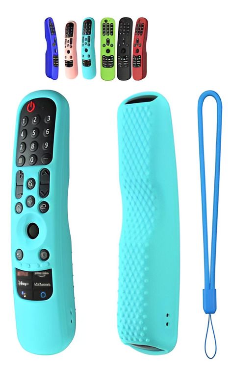 Funda Control Magico Smart Tv Modelos 2021 Antideslizante - Celeste