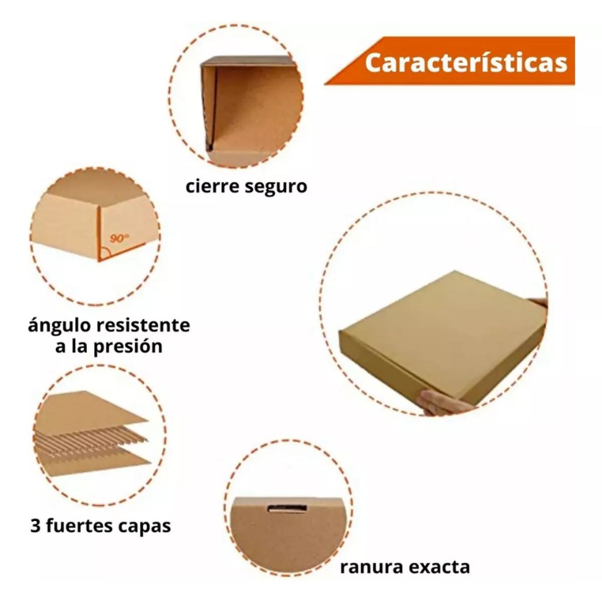 GENERICO - Caja Auto Armable Multiuso Reciclable 30x20x10 Pack 10 Und