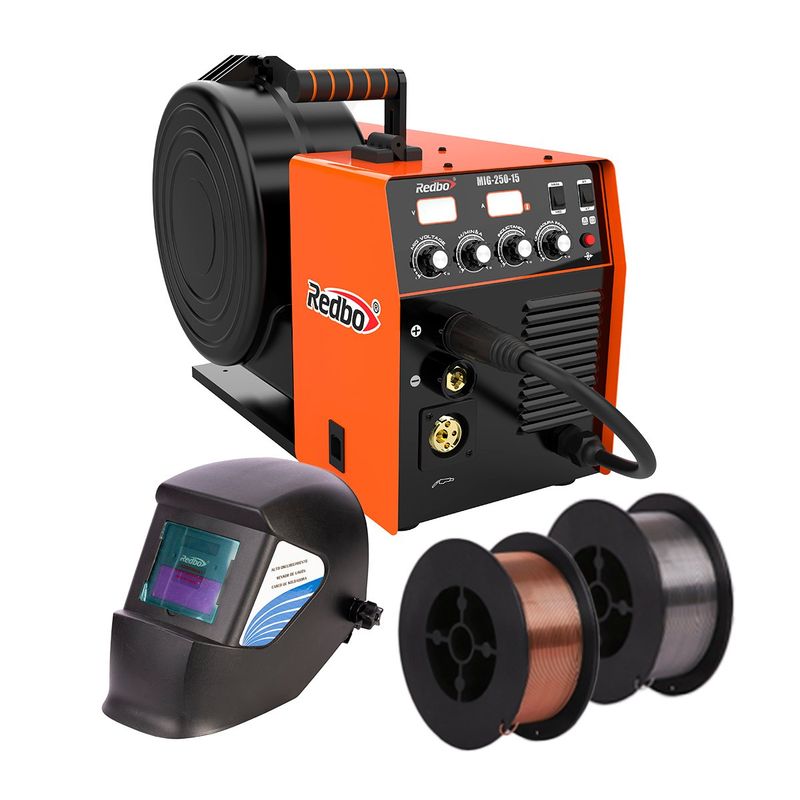 REDBO - Soldadora MIG 25015 mas accesorios para soldar