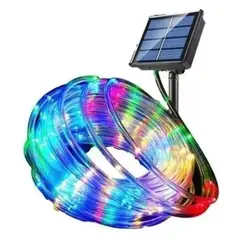 GENERICO - GUIRNALDA SOLAR 10 METROS MULTICOLOR MANGUERA