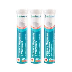 NUTRAZUL - Calcio + Magnesio + Vitamina C - Pack 3 Unidades.