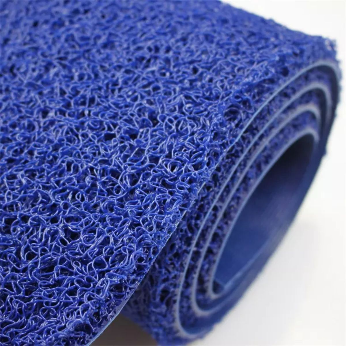 QRUBBER - Piso PVC limpiapiés premium 1.20mt x 12 mts Azul QRubber