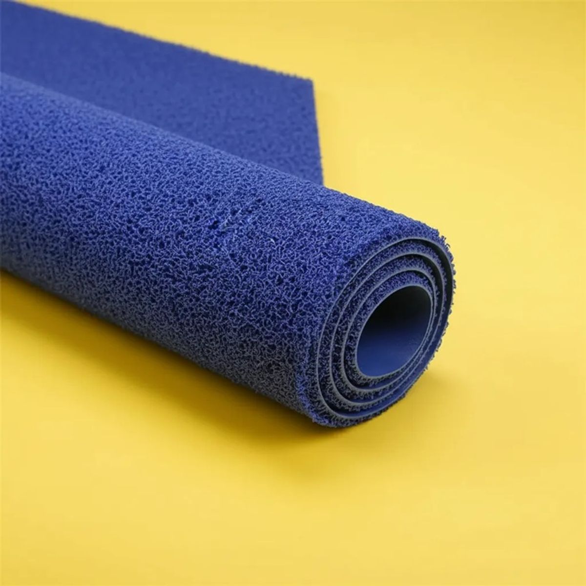 QRUBBER - Piso PVC limpiapiés premium 1.20mt x 12 mts Azul QRubber