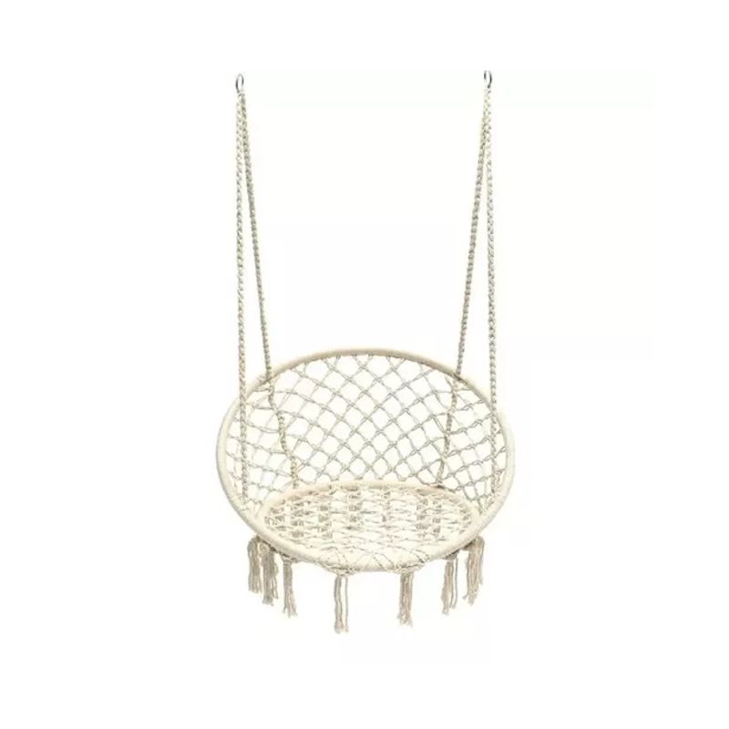 GENERICO - Silla hamaca colgante para terraza o jardín color beige