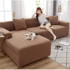 GENERICO - Fuinda de sillon individual estilo L texturizada spandex