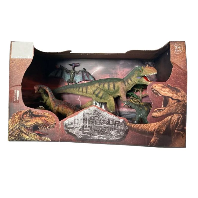 GENERICO - Set 5 Dinosaurios Modelos Realistas Y Accesorios Juguete