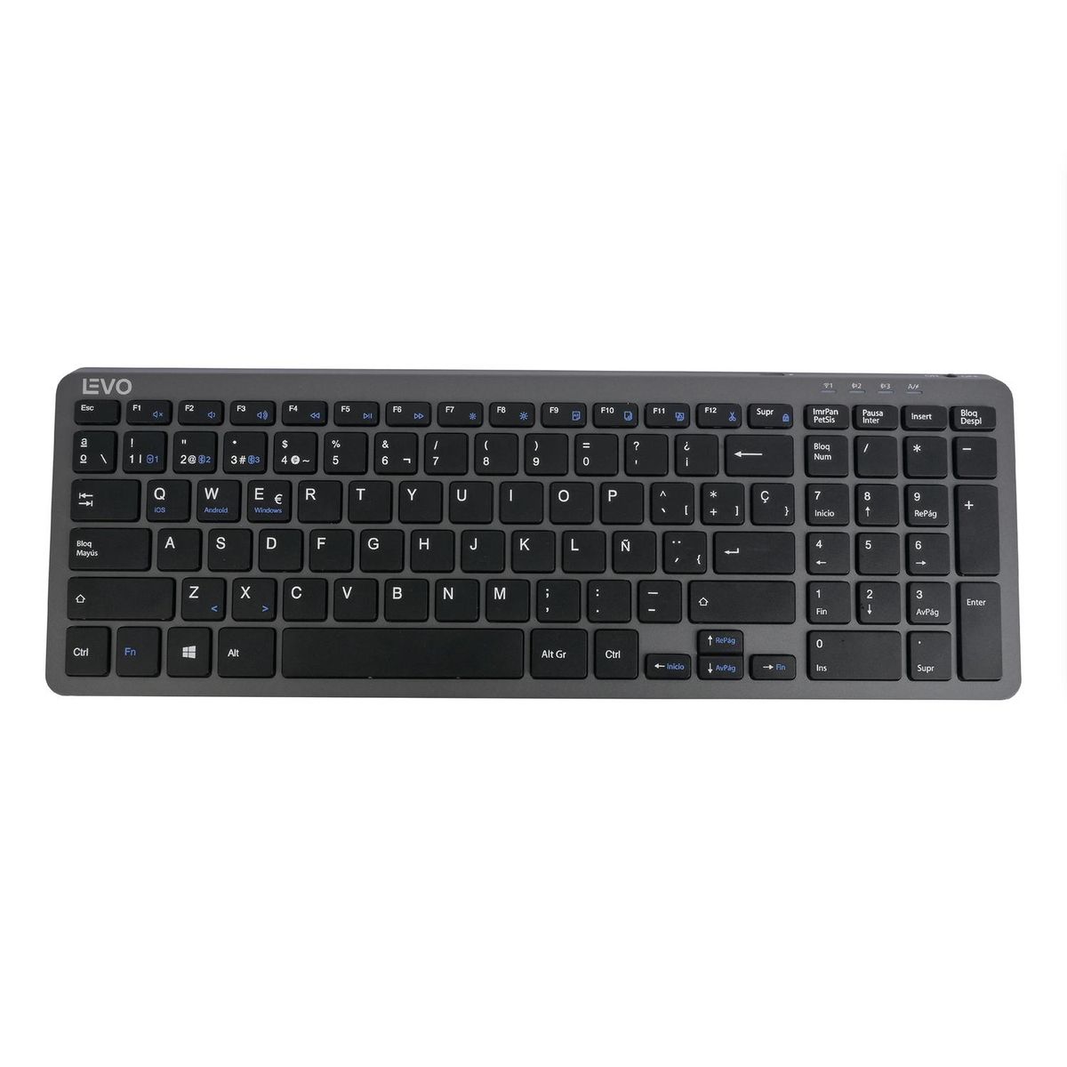 LEVO - Teclado Inalámbrico Cygna Slim Grafito Levo