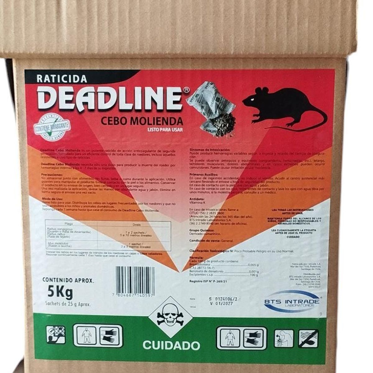 GENERICO - RATICIDA CEBO MOLIENDA 5KG
