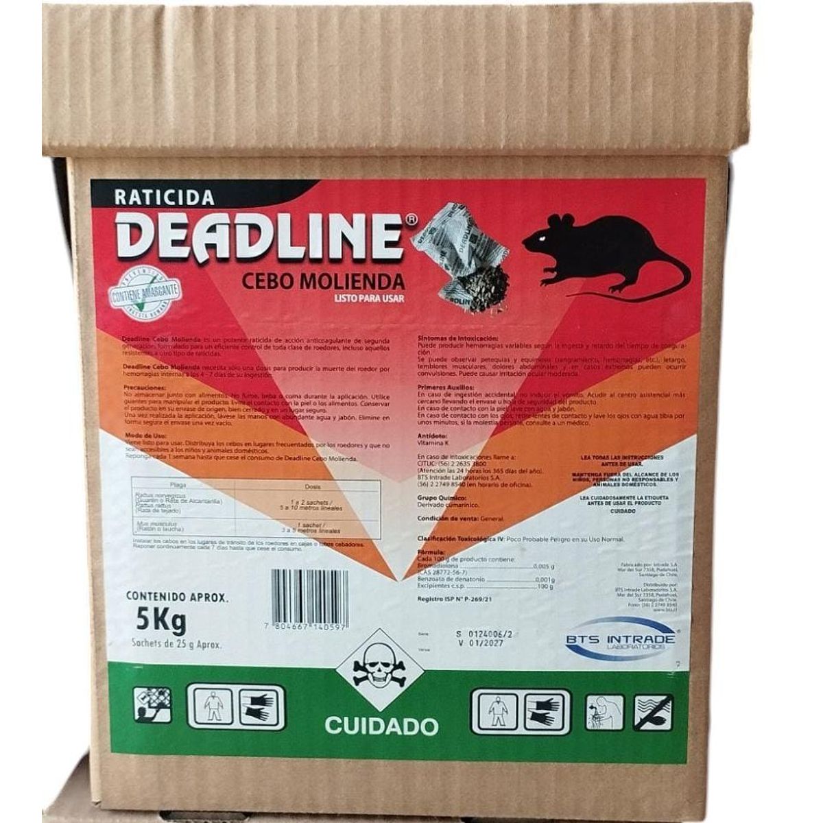 GENERICO - RATICIDA CEBO MOLIENDA 5KG