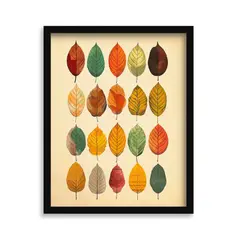 GENERICO - Cuadro decorativo Hojas Otoñales 50x40 cm