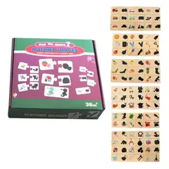 GENERICO - Juego Didáctico Conoce Figuras Y Sombras - Madera - Niños