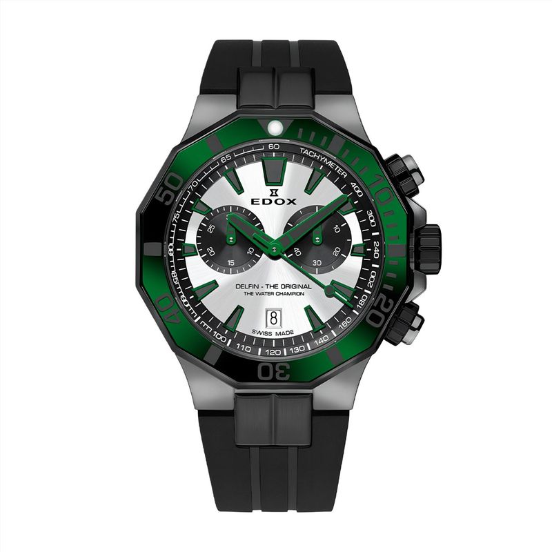 EDOX - Reloj Edox Delfin The Original Chronograph Verde Hombre
