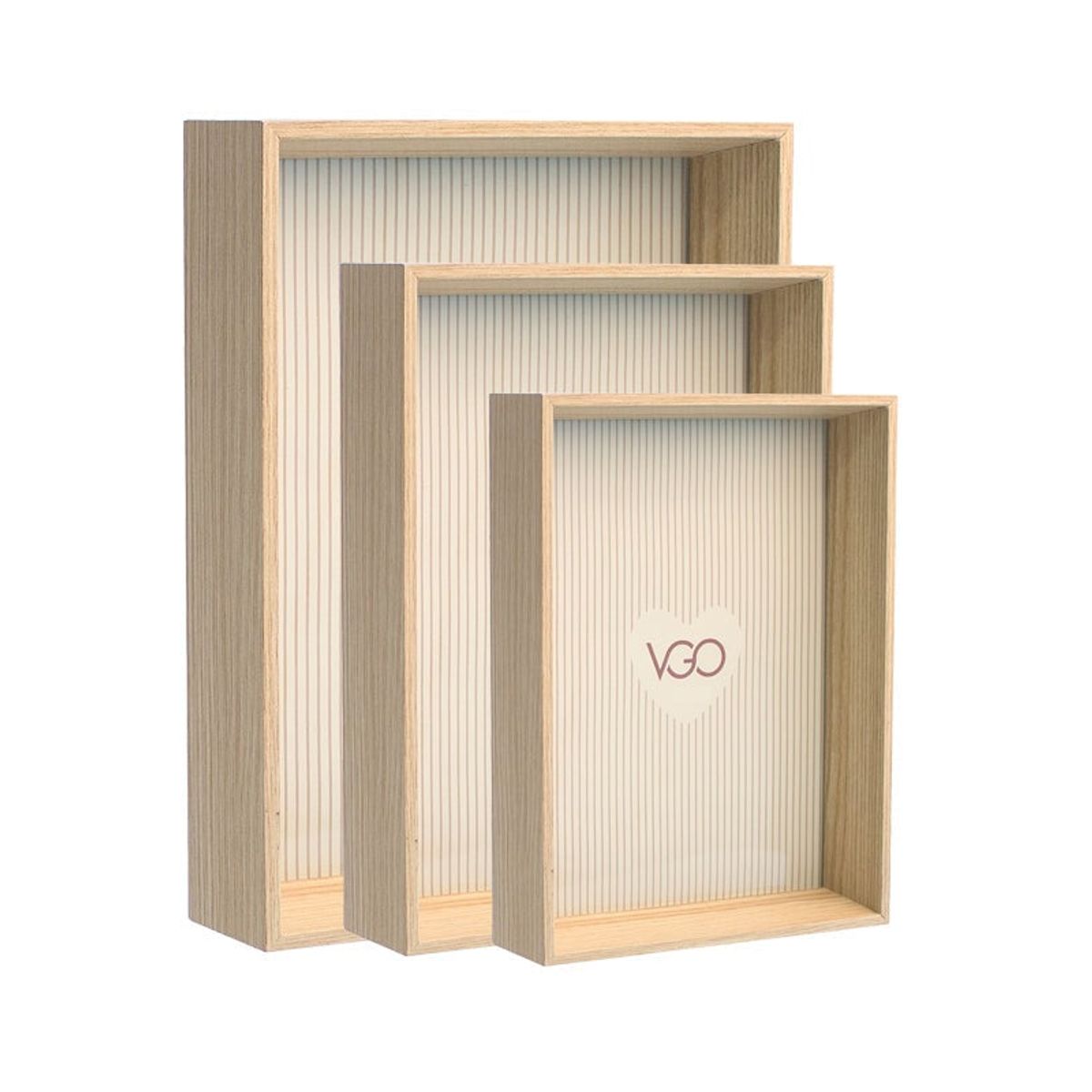 VGO - Marco madera con profundidad Natural 15x21 cm
