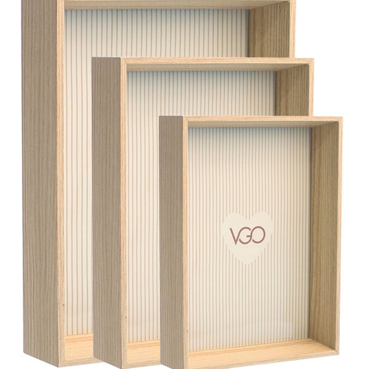 VGO - Marco madera con profundidad Natural 20x30 cm