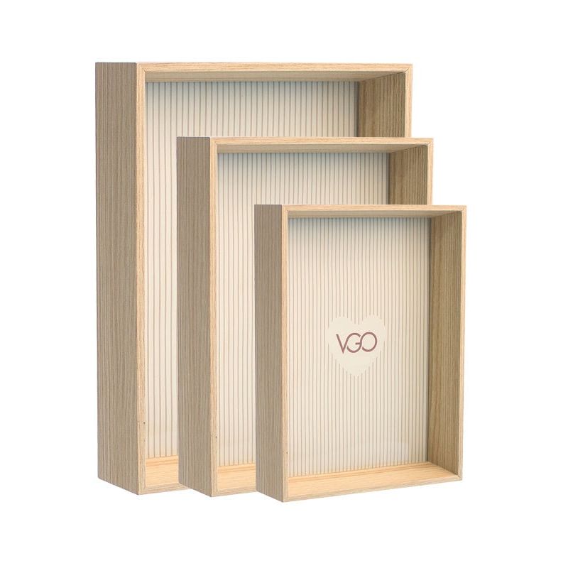 VGO - Marco madera con profundidad Natural 20x30 cm