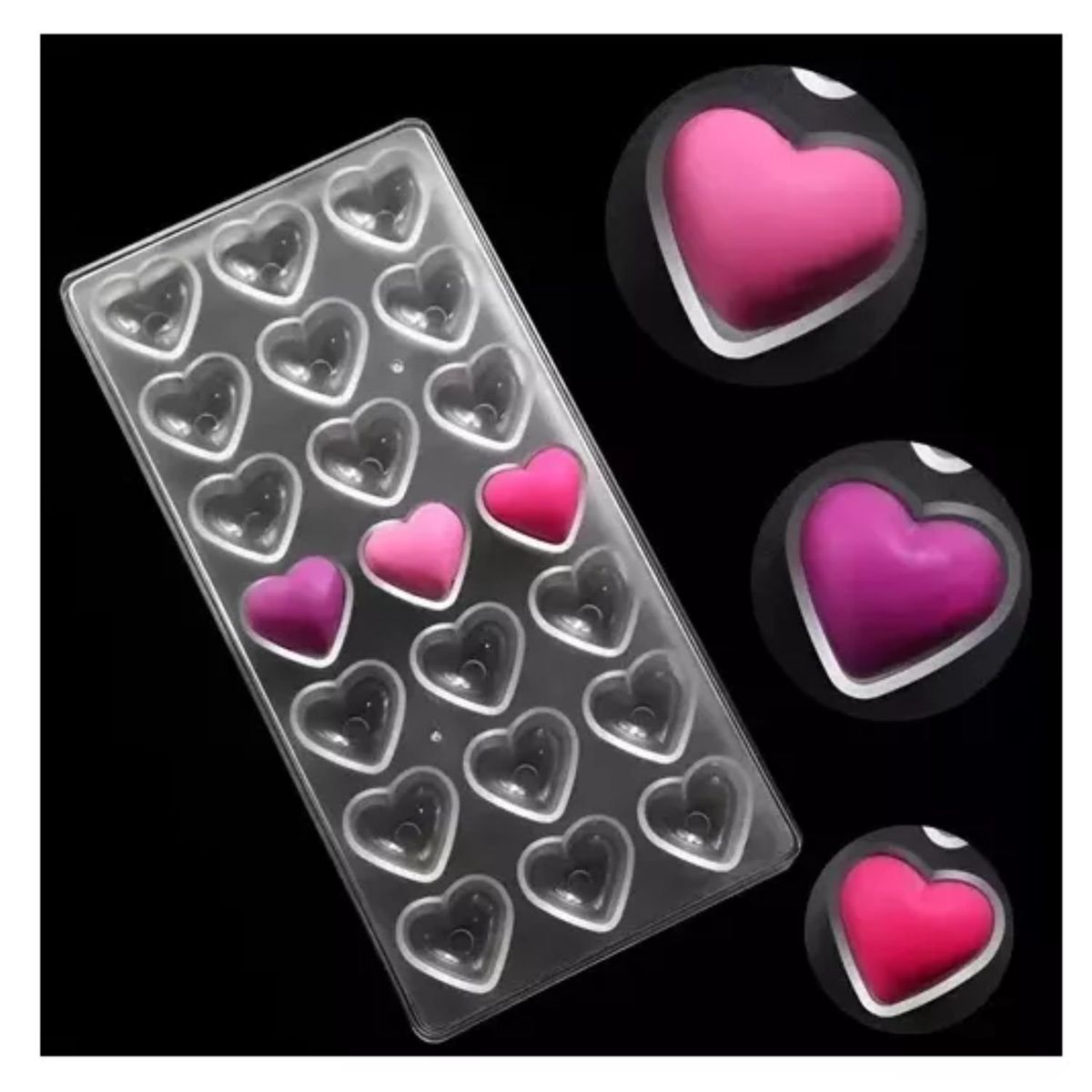 GENERICO - Moldes Chocolate Moldes De Chocolate Policarbonato Corazon..