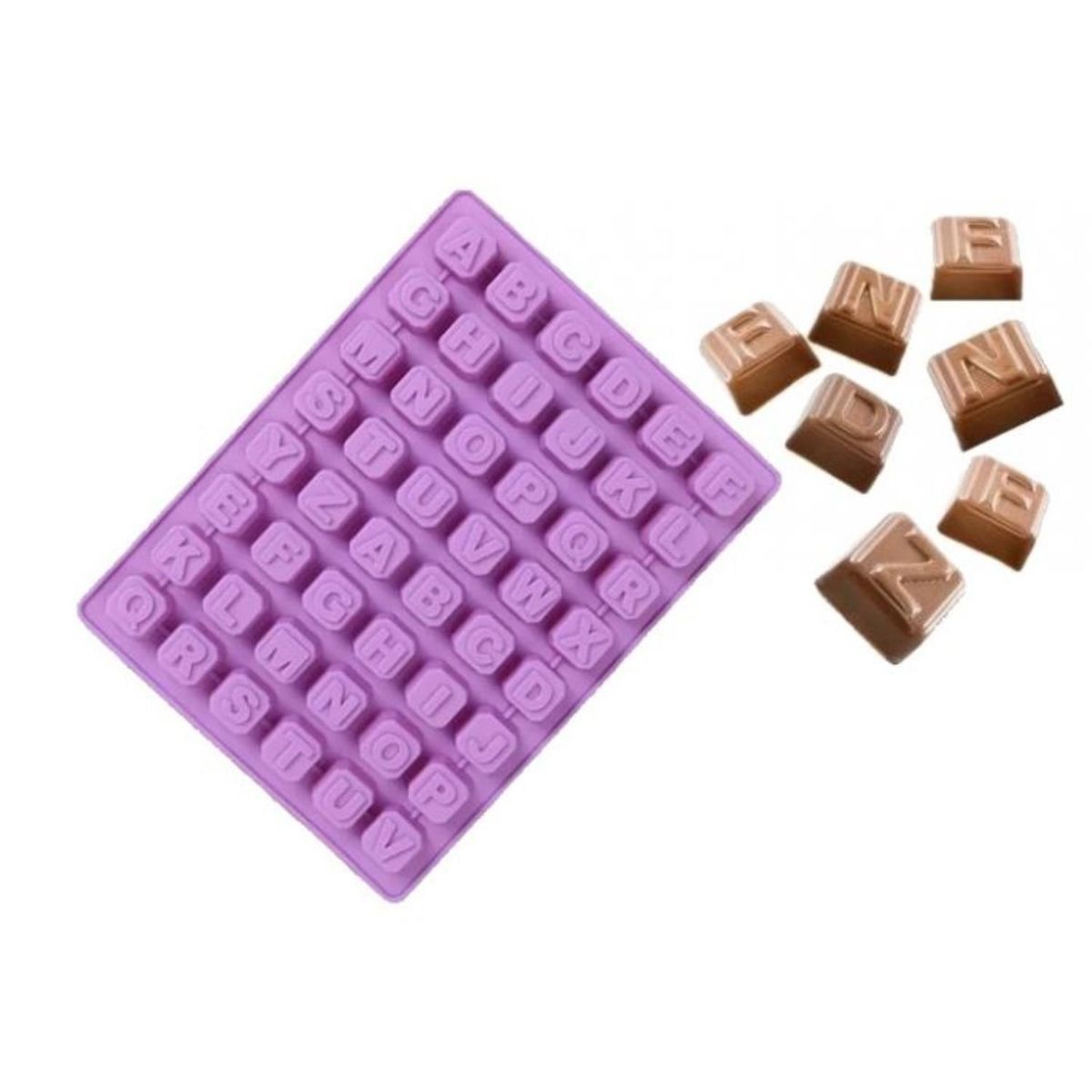 GENERICO - Molde De Silicona Para Chocolate De Letras En Cubos