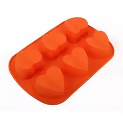 GENERICO - Molde Para Silicona Para Chocolate Forma De Corazon.