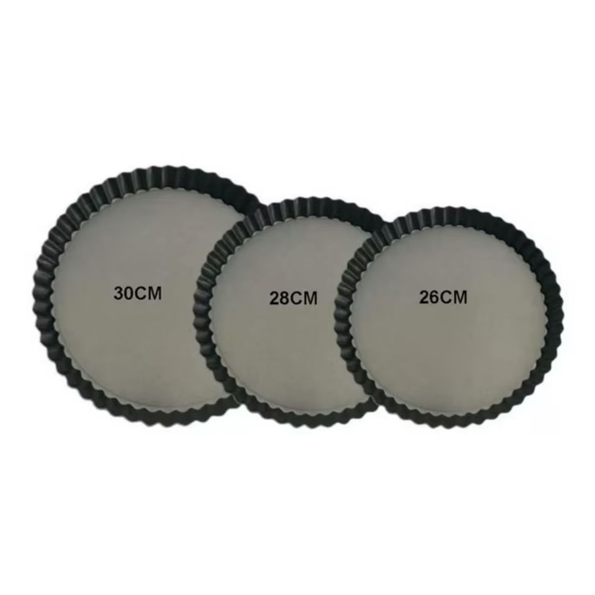 GENERICO - Pack3 Moldes Desmontables Molde Desmontable Tarta 26 28 30cm..