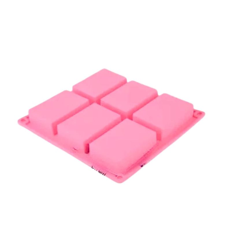 GENERICO - Molde De Silicona Para Jabon Rectangular 6 Divisiones.