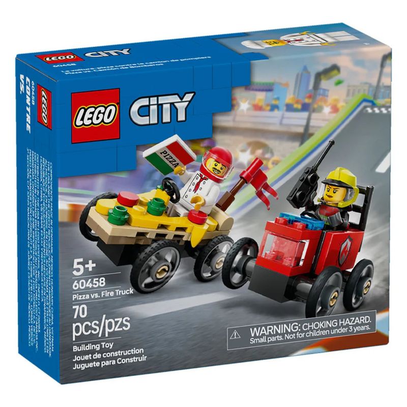 LEGO - Lego City Pizza vs Camión de Bomberos 60458